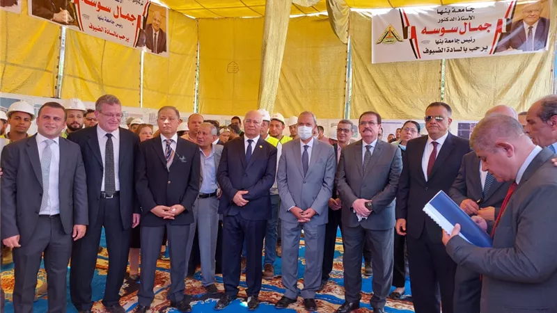 الهجان وسوسه يطلقان إشارة بدء تنفيذ المرحلة الثانية لمشروع مستشفى بنها الجامعي الجديد