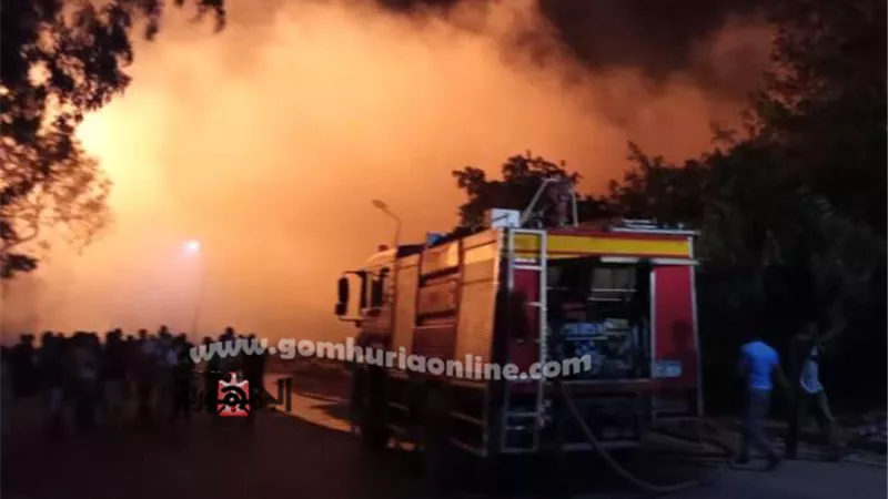 حريق بأحد الأستوديوهات بأبو النمرس