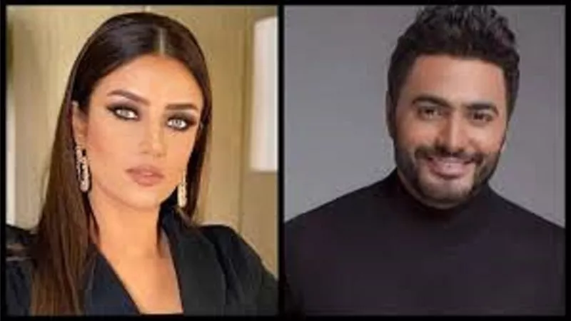 تامر حسنى يمازح رضوى الشربينى بـ اغنية 