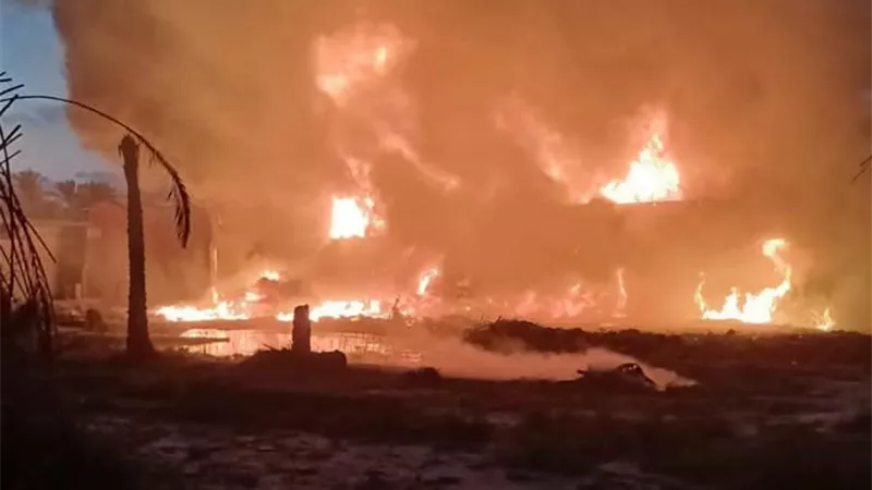 حريق بمخزن للمواد البترولية بدمياط