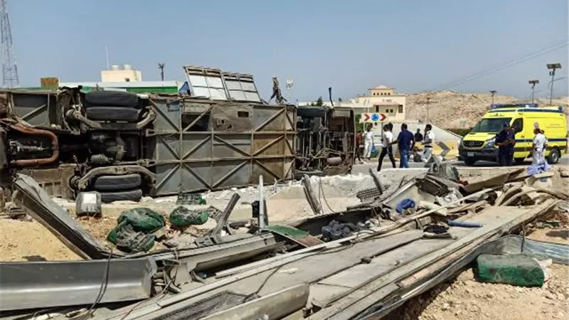 ننشرأسماء المصابين والوفيات فى حادث إنقلاب أتوبيس السخنة