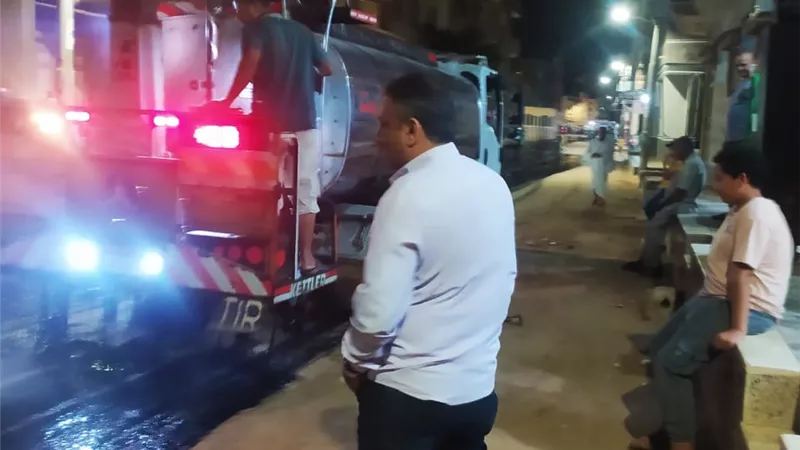 انهاء رصف شوارع مدينة برج البرلس قبل العيد القومي للمحافظة