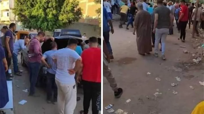 الصورالأولى للحظة العثور على شاب وفتاة متوفيين داخل سيارة
