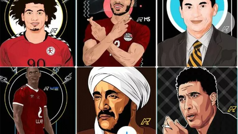 احمد رمزى طالب يعشق الرسم على الكمبيوتر