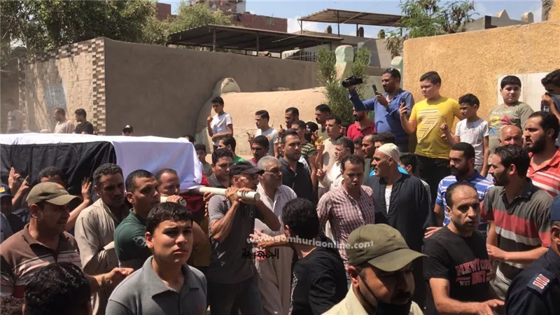 جنازة عسكرية مهيبة لشهيد الحماية المدنية بالدقهلية