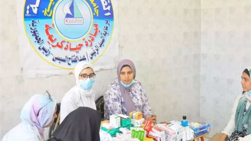 جامعة كفرالشيخ تواصل قوافلها الطبية في قرية « الشخلوبة »