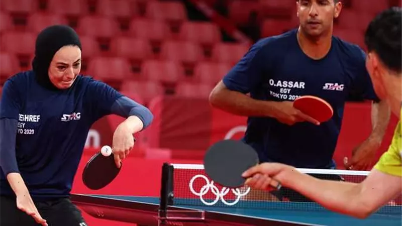 منتخب تنس الطاولة يضمن ذهبيتين فى بطولة افريقيا بالجزائر