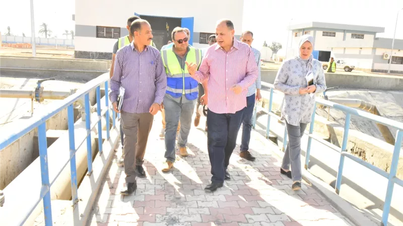 محافظ أسيوط يتفقد أعمال إنشاء محطة صرف صحي بعرب المدابغ الجديدة