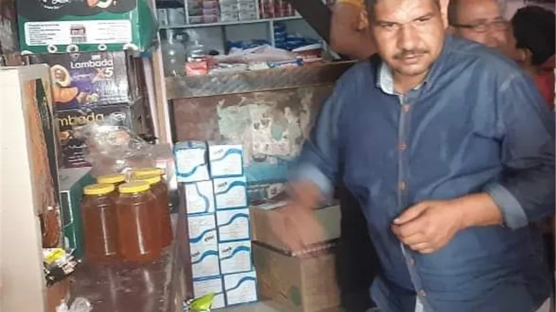 التحفظ على 600لتر ألبان غير صالحة للاستهلاك وإعدام لحوم مجمدة باهناسيا