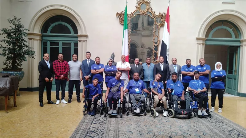 بعثة منتخب مصر للبوتشا تلبي دعوة السفارة المصرية بايطاليا