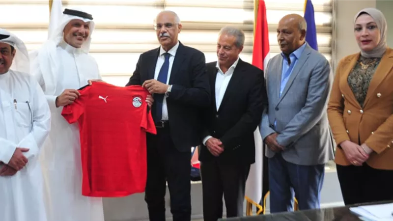 جمال علام يستقبل رئيس الاتحاد الكويتي لبحث سبل التعاون
