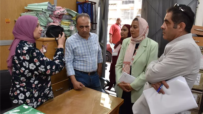 غادة فاروق تتفقد الحرم الرئيسى بجامعة عين شمس