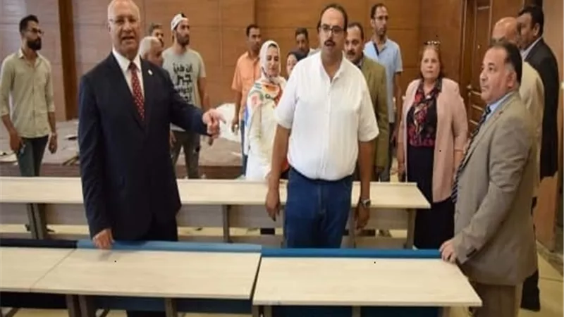 سوسه يتابع الاستعدادات النهائية لاستقبال الطلاب بجامعة بنها الأهلية