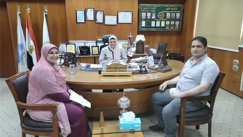 قيادات شابة جديدة لأدارة القطاعات بشركة مياه بني سويف