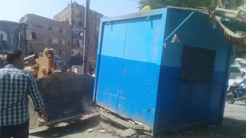 ضبط ومصادرة 508 حالة إشغال متنوع وإزالة 3 أكشاك مخالفة بالوراق