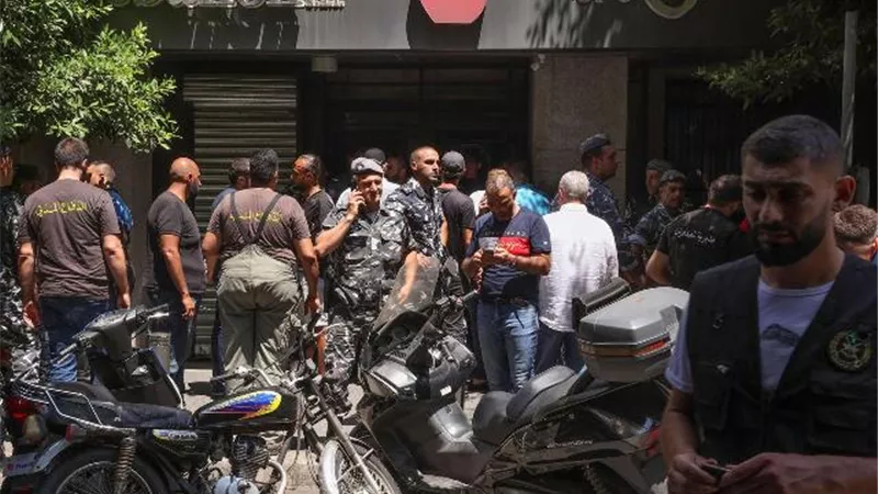احتجاز رهائن داخل احد البنوك بلبنان