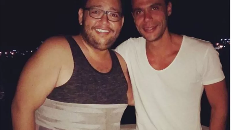 احمد رزق يحتفل بعيد ميلاد محمد امام