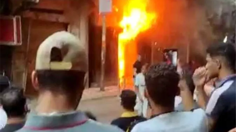 اصابة شخص اثر نشوب حريق بمعهد ديني في قنا