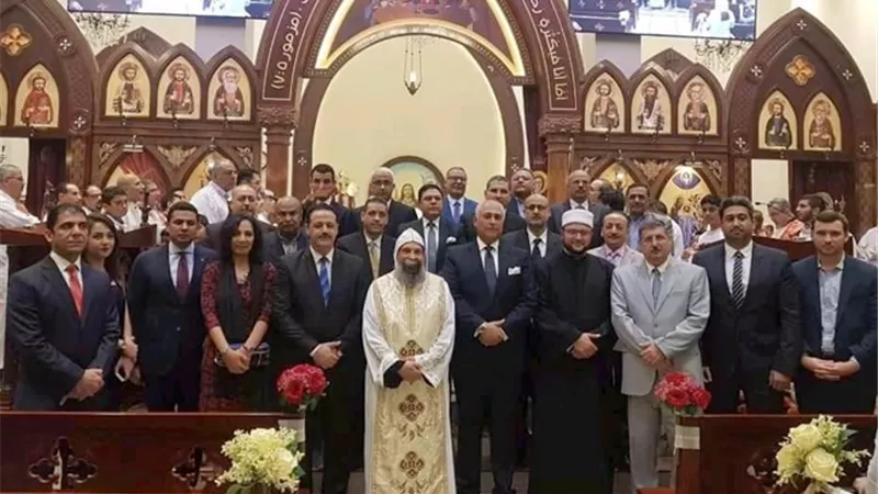 مشاركة واسعة من الجالية فى احتفالية الكنيسة القبطية باليوم المصرى