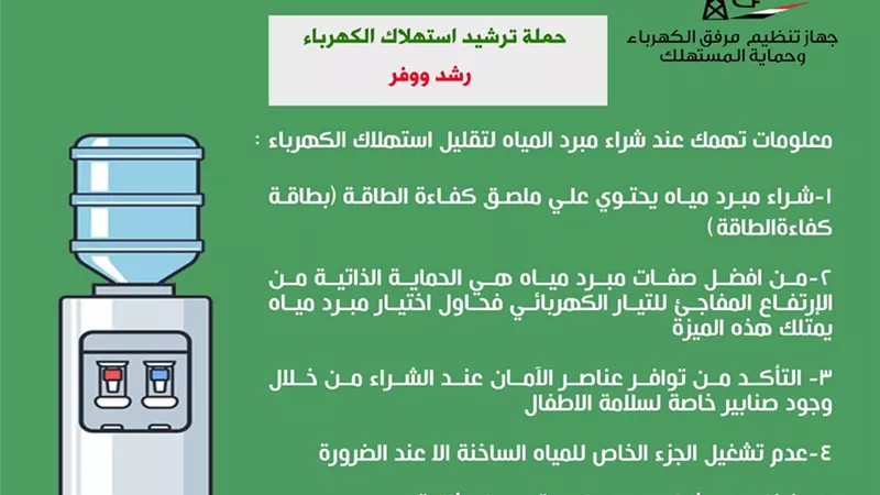 لتقليل استهلاك الكهرباء ..5 معلومات هامة عند شراء مبرد المياه