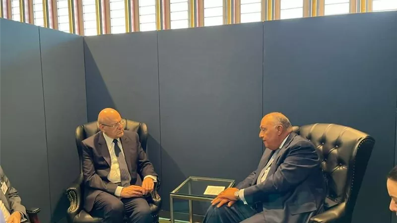 ميقاتي يعرب عن تطلعه لاستمرار دعم مصر لبلاده اقليميا ودوليا