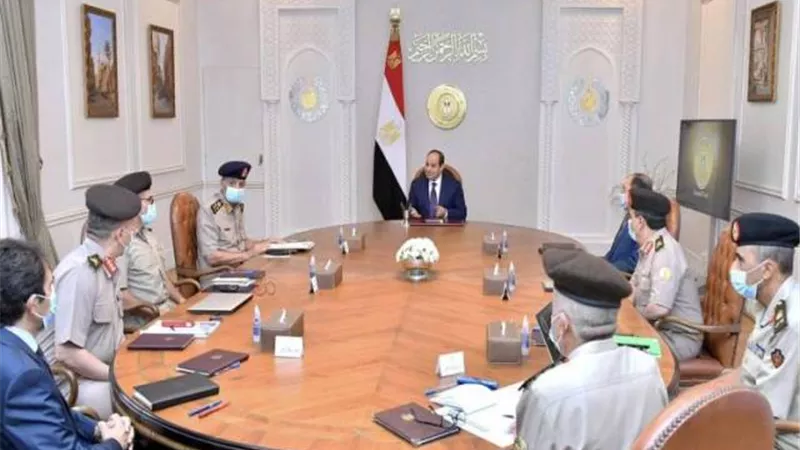الرئيس يتابع الموقف التنفيذى لمشروع استصلاح الاراضى بمنطقة توشكى