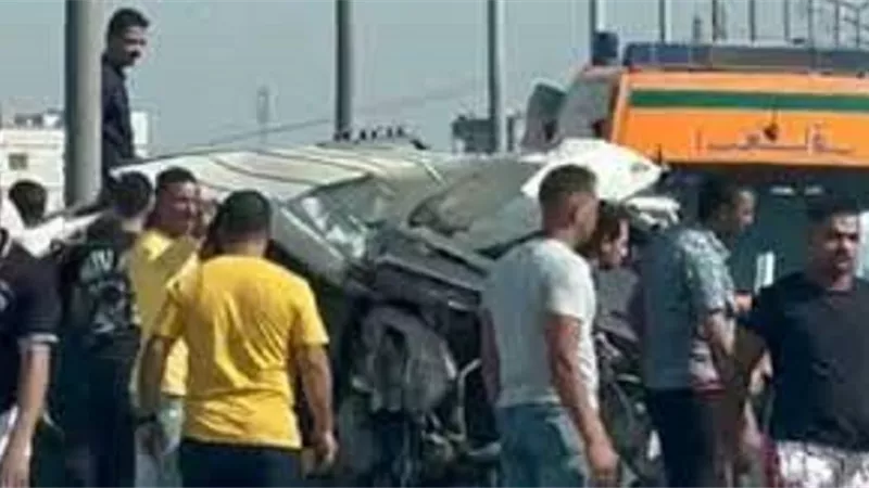 مصرع واصابة اسرة فى تصادم مروع بالشرقية