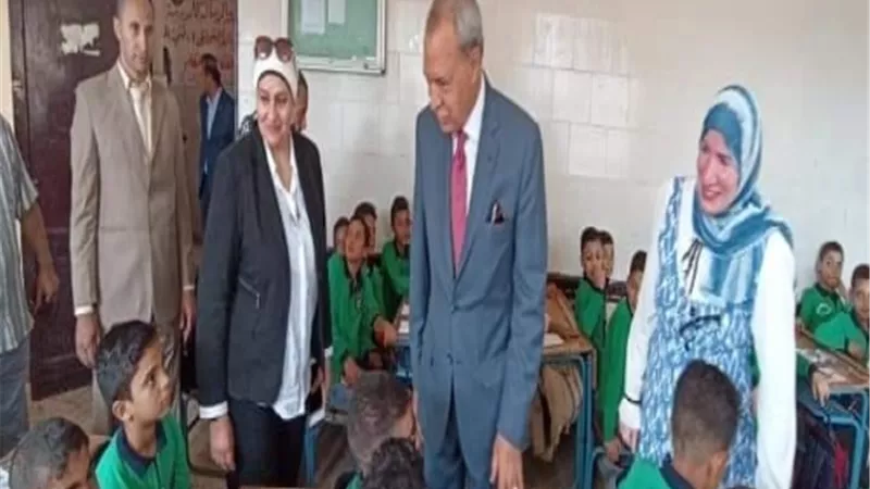 محافظ القليوبية ووكيلة التعليم يتفقدان مدارس القناطر الخيرية