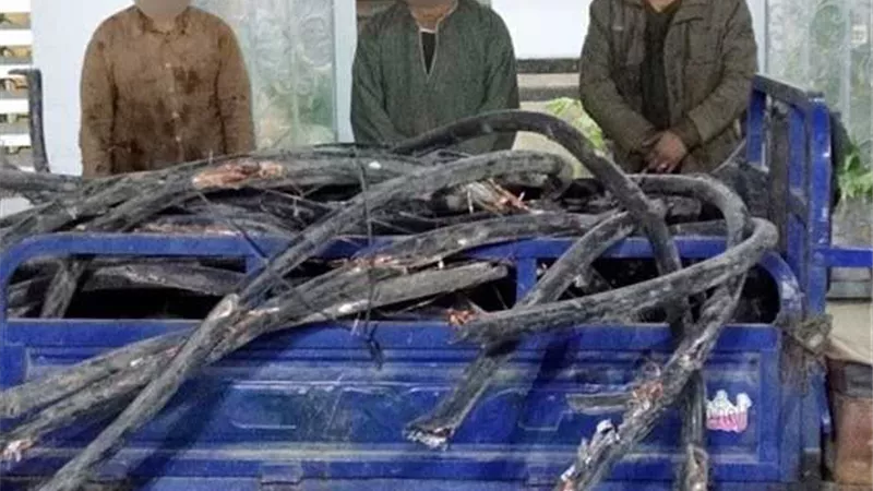 القبض على تشكيل عصابى لسرقتهم الكابلات الكهربائية وبيعها بأسوان