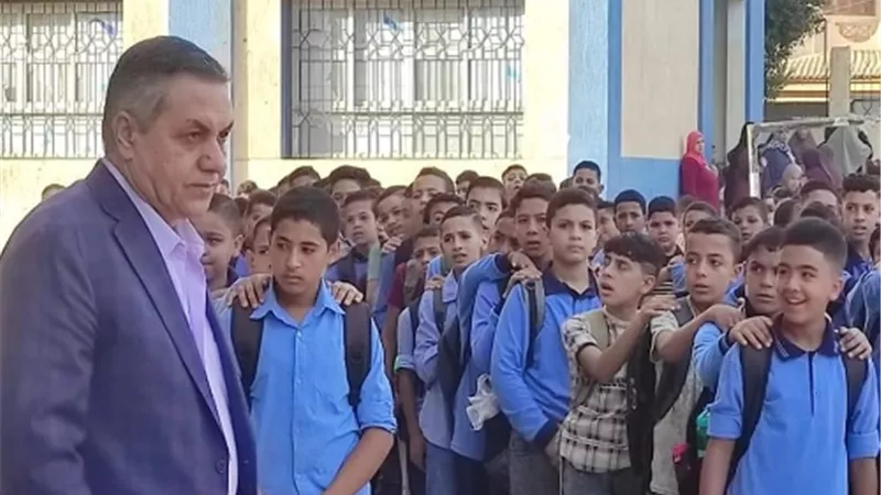 مدير ووكيل تعليم قليوب يتابعان مدرستي الشهيد هشام عاشور والحرية بناي