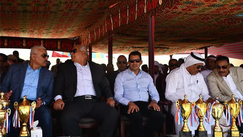 وزير الرياضة ومحافظوا الوادي الجديد ومطروح والسويس يشهدون مهرجان الهجن الدولي