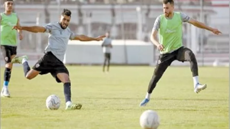 تقسيمة قوية للاعبى الزمالك فى مران اليوم