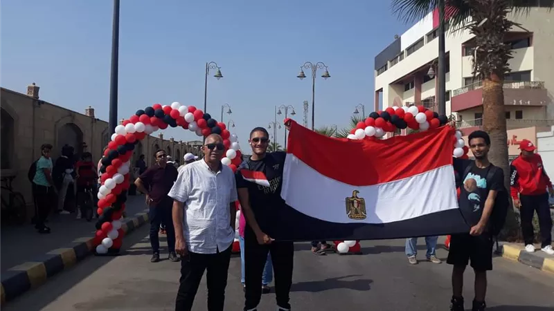 ماراثون للمشى واسكيت للشباب ببنى سويف إحتفالاً بإنتصارات اكتوبر
