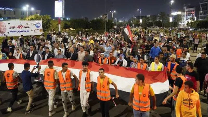 مستقبل وطن بدر ينظم إحتفالات و مسيرات فى ذكرى إنتصارات أكتوبر.. فيديو