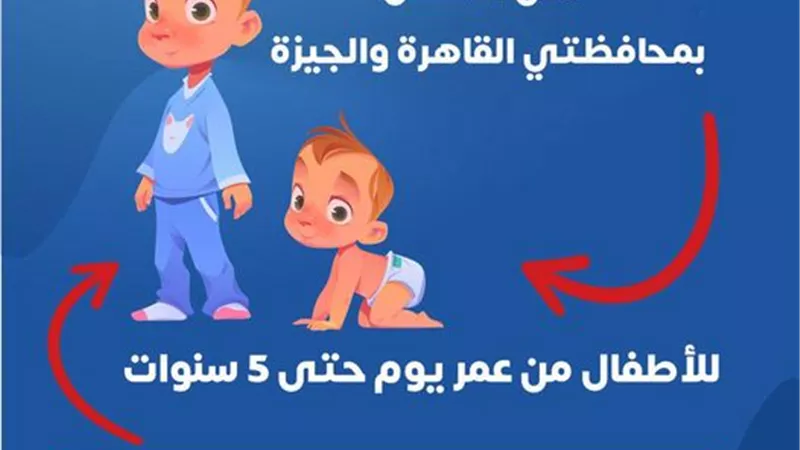 انطلاق حملة التطعيم ضد مرض شلل الأطفال بمحافظتي القاهرة والجيزة