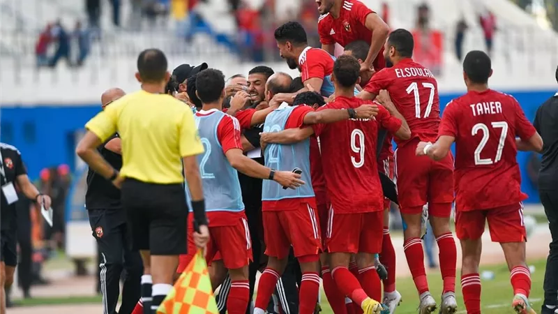 فرحة هستيرية للاعبى الأهلى بعد الفوز على الاتحاد المنستيرى.. شاهد