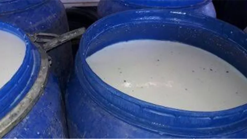 ضبط 12 برميل لبن فاسد بالفشن