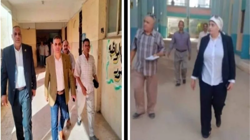 مدير ووكيل تعليم القليوبية يتابعان الدراسة بشرق شبرا الخيمة والخصوص