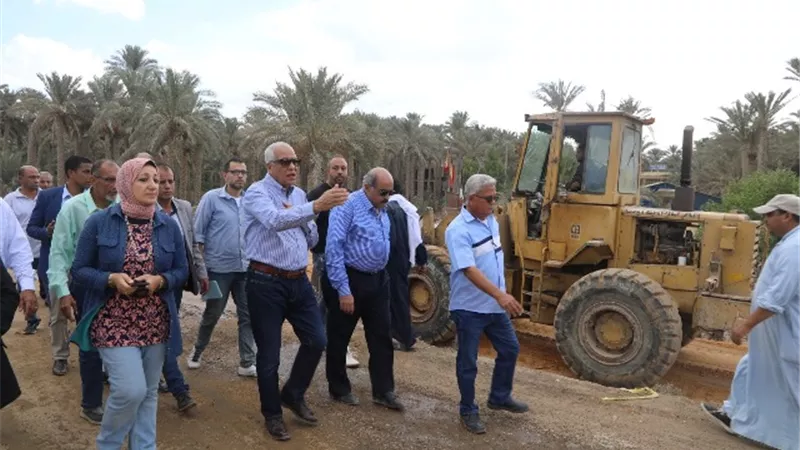 محافظ الجيزة يتفقد أعمال تطوير طريق سقارة السياحي بطول ١،٥ كم