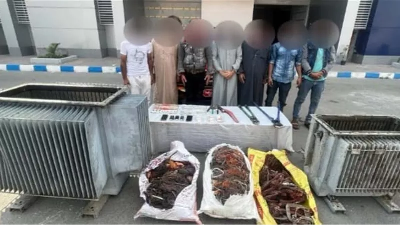 سرقة فولت عالى .. عصابة الخمسة سرقت محولين كهرباء بالشرقية