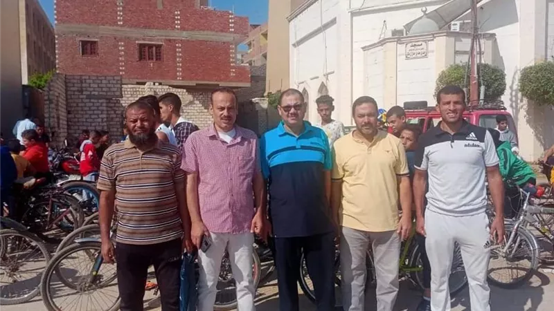 إدارة المنيا تشارك في ماراثون الدراجات الهوائية