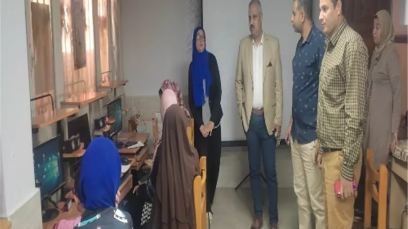 وكيل الشباب والرياضة بالقليوبية يتابع تدريبات الحاسب الآلى بالمديرية