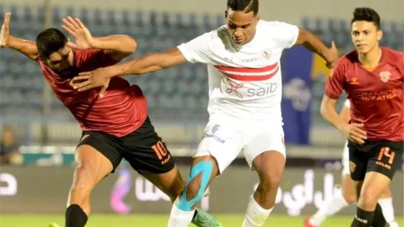 الزمالك ينهى الشوط الأول متقدما على سيراميكا بهدف الجزيرى