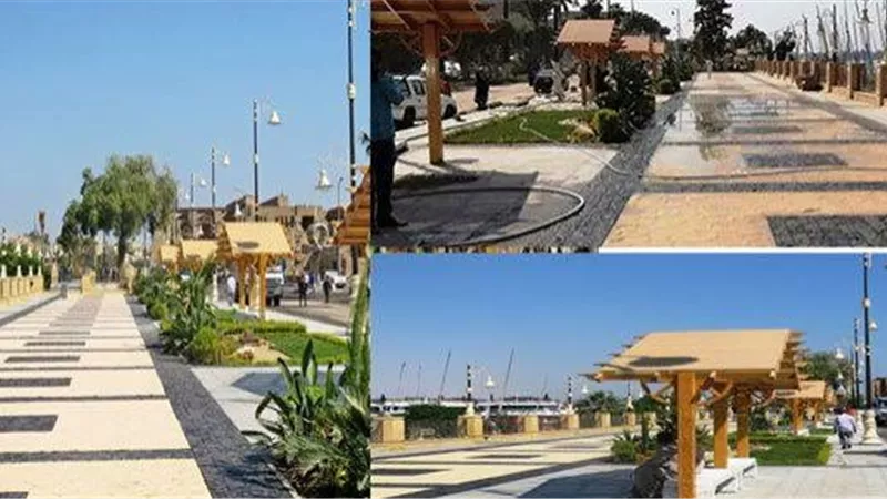 بدء العمل فى تطوير وإعادة تأهيل مدخل الشيراتون بطول ٥٠٠ متر بالأقصر