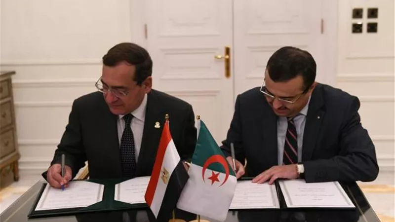 وزير البترول يوقع مذكرة تفاهم مع نظيره الجزائري في مجالات الغاز