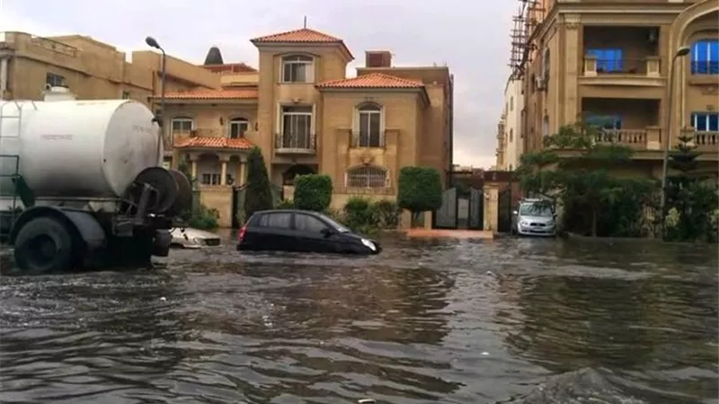 أجر وثواب عظيم لمن يساهم فى تجفيف الطرقات من مياه الأمطار