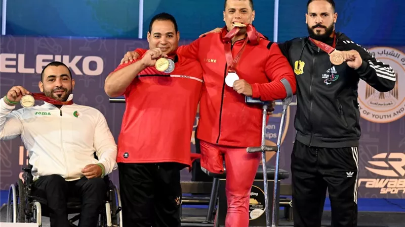 59 ميدالية حصيلة مصر في يومين ببطولة أفريقيا لرفع الاثقال البارالمبى