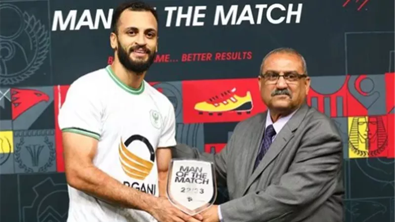 مروان حمدى أفضل لاعب في مباراة المصرى وإنبى