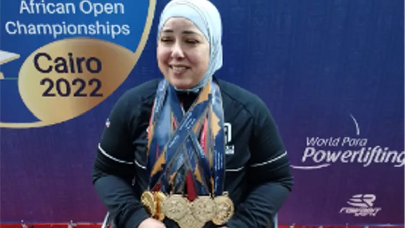 فاطمة عمر: سعيدة بتحقيق الميدالية الذهبية ببطولة إفريقيا المفتوحة