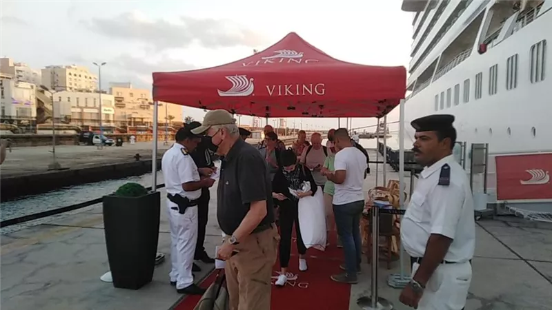 ميناء بورسعيد السياحى يستقبل السفينة Viking Mars وعلى متنها 8i1 سائح